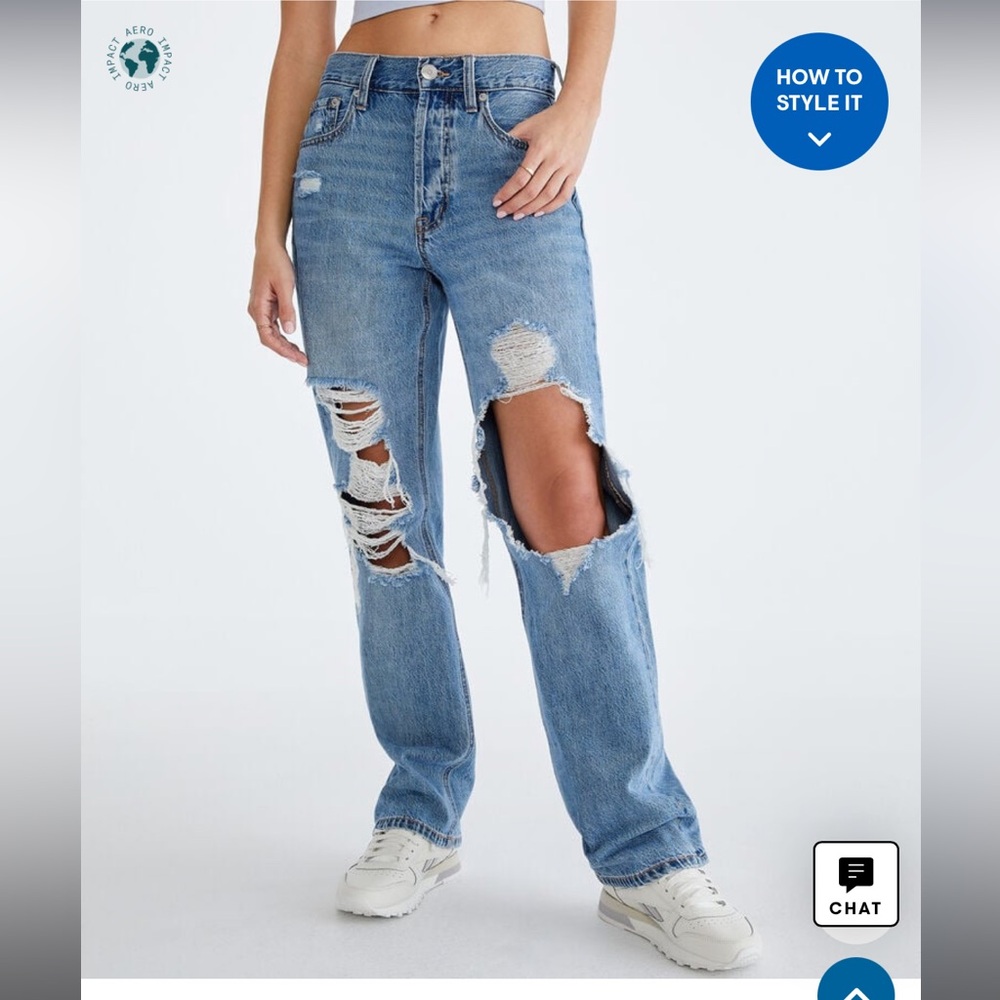 90s baggy jean, high-rise Aeropostale. Size 0.